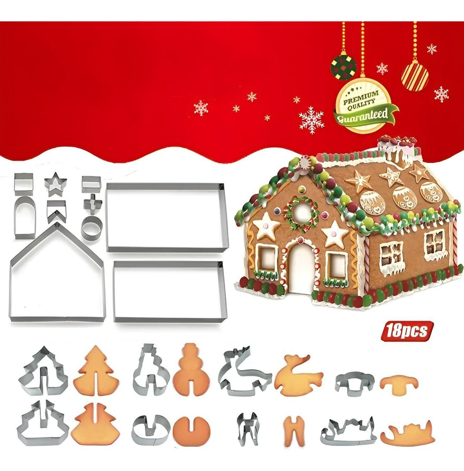 Molde Casa Galleta Navidad Cortadores De Galletas Navidad 3d-5
