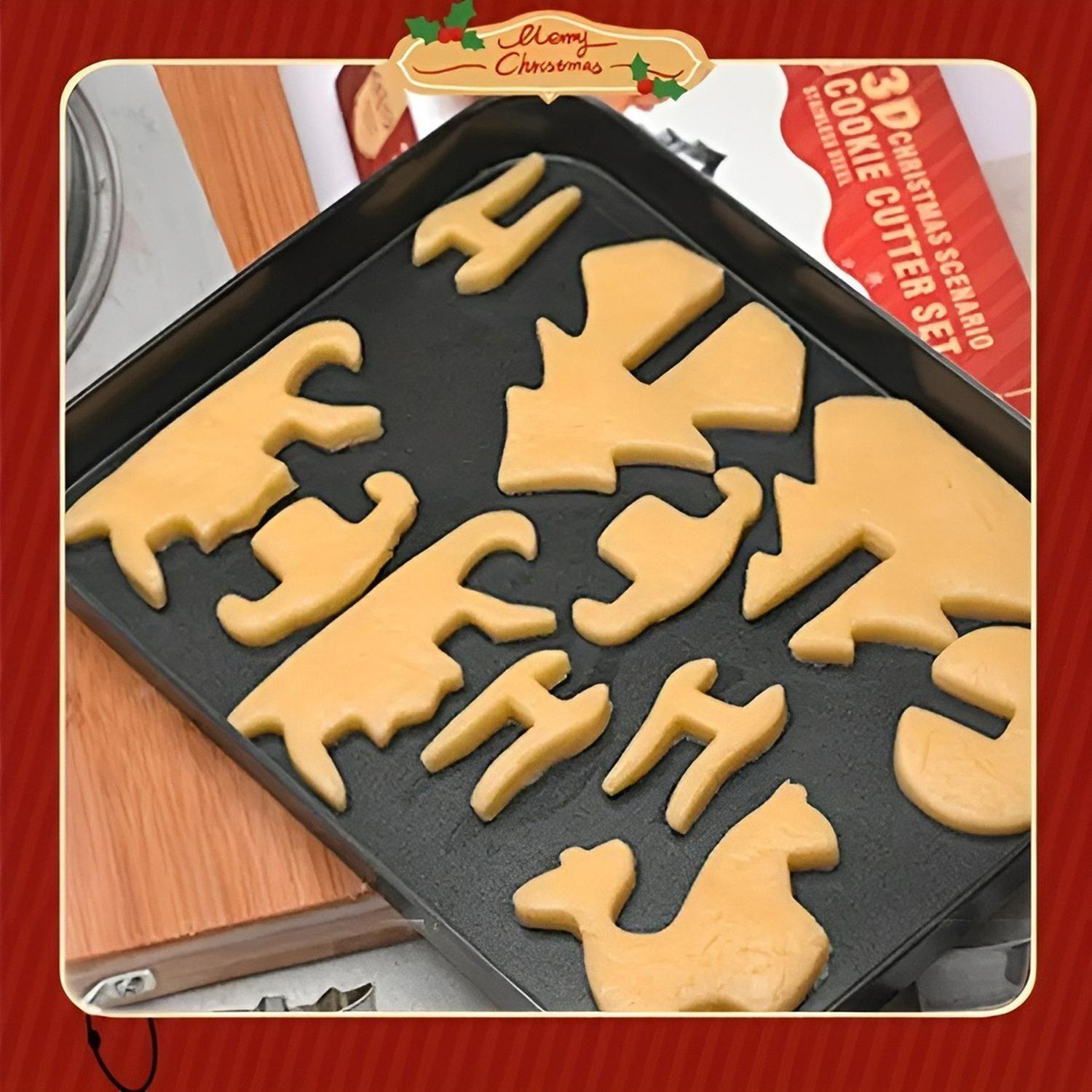 Molde Casa Galleta Navidad Cortadores De Galletas Navidad 3d-8