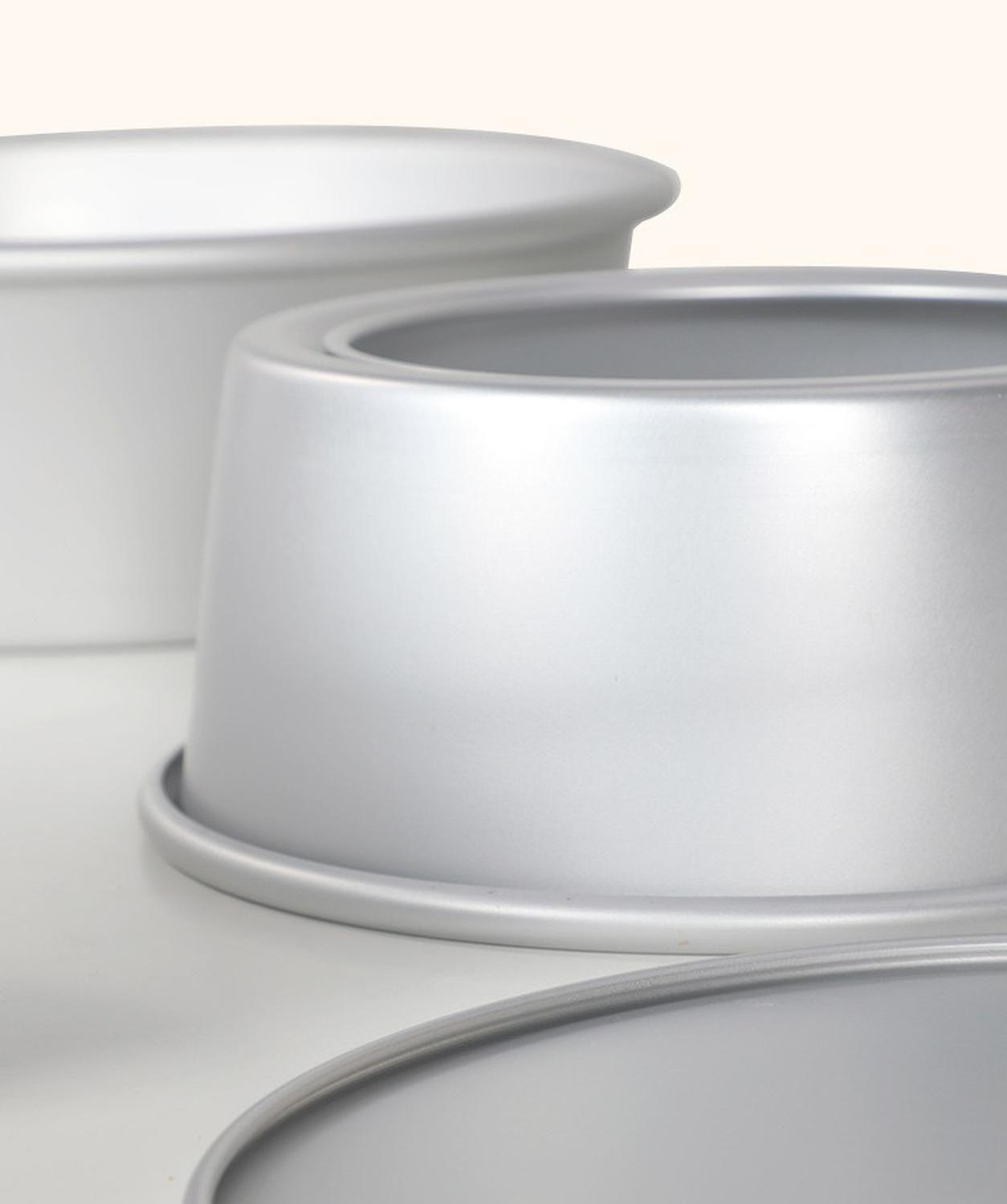 Molde De Aluminio Para Torta Molde Desmontable Molde 30x10cm Gris Claro-6