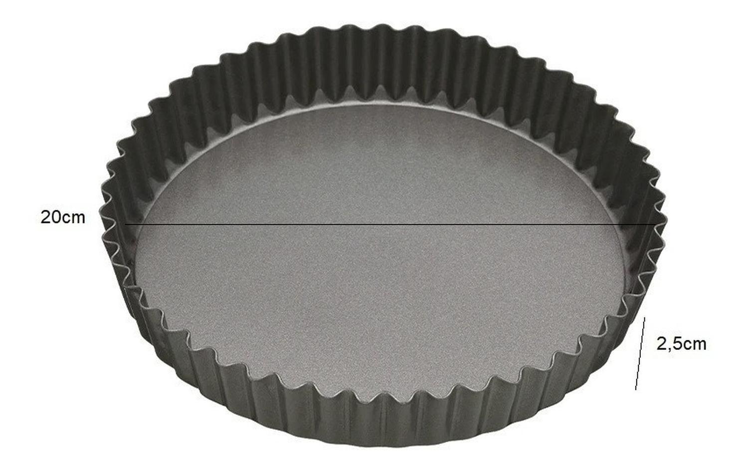 Pack X2 Molde Desmontable Molde Desmontables Reposteria 20cm Gris-3