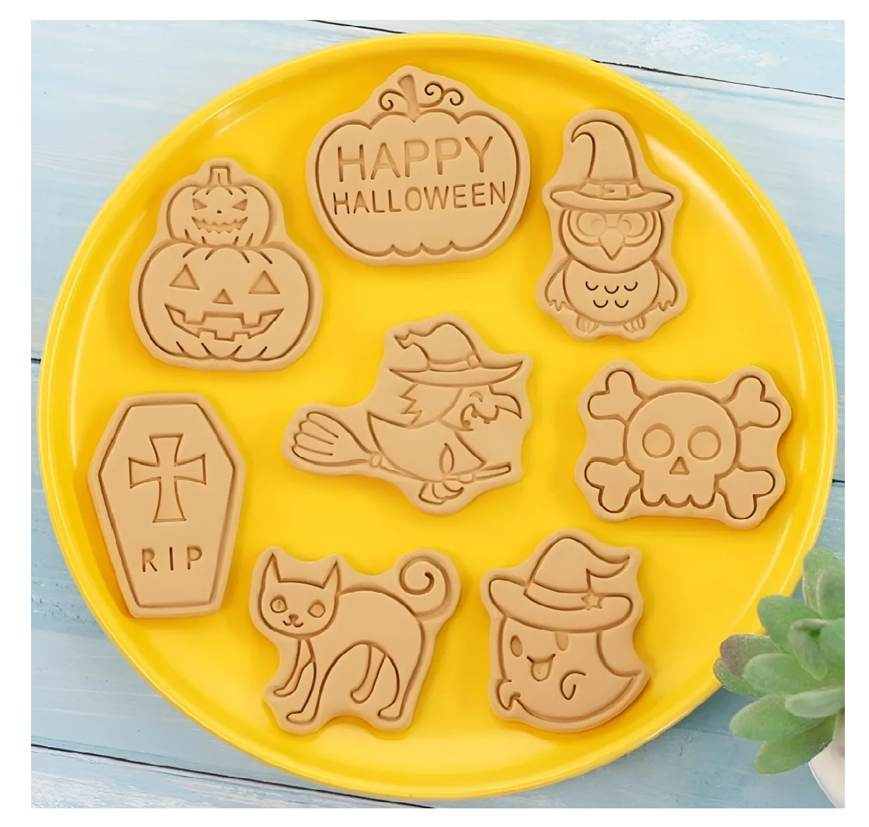 Pack X8 Molde Galleta Cortadores De Galletas De Halloween cortador-2