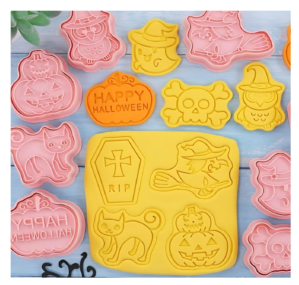 Pack X8 Molde Galleta Cortadores De Galletas De Halloween cortador-5