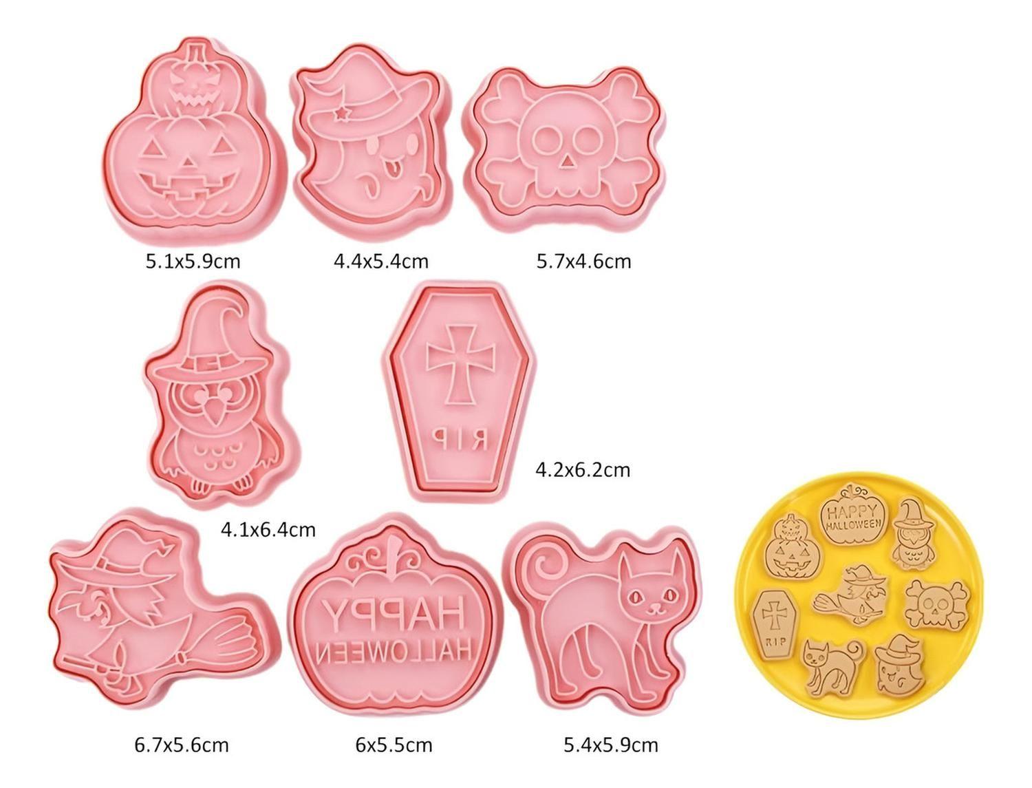 Pack X8 Molde Galleta Cortadores De Galletas De Halloween-2