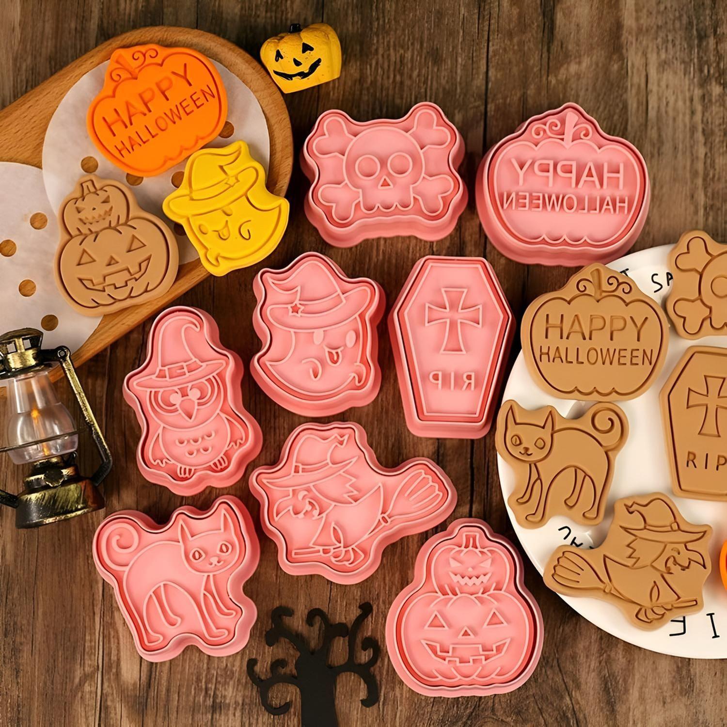 Pack X8 Molde Galleta Cortadores De Galletas De Halloween-3