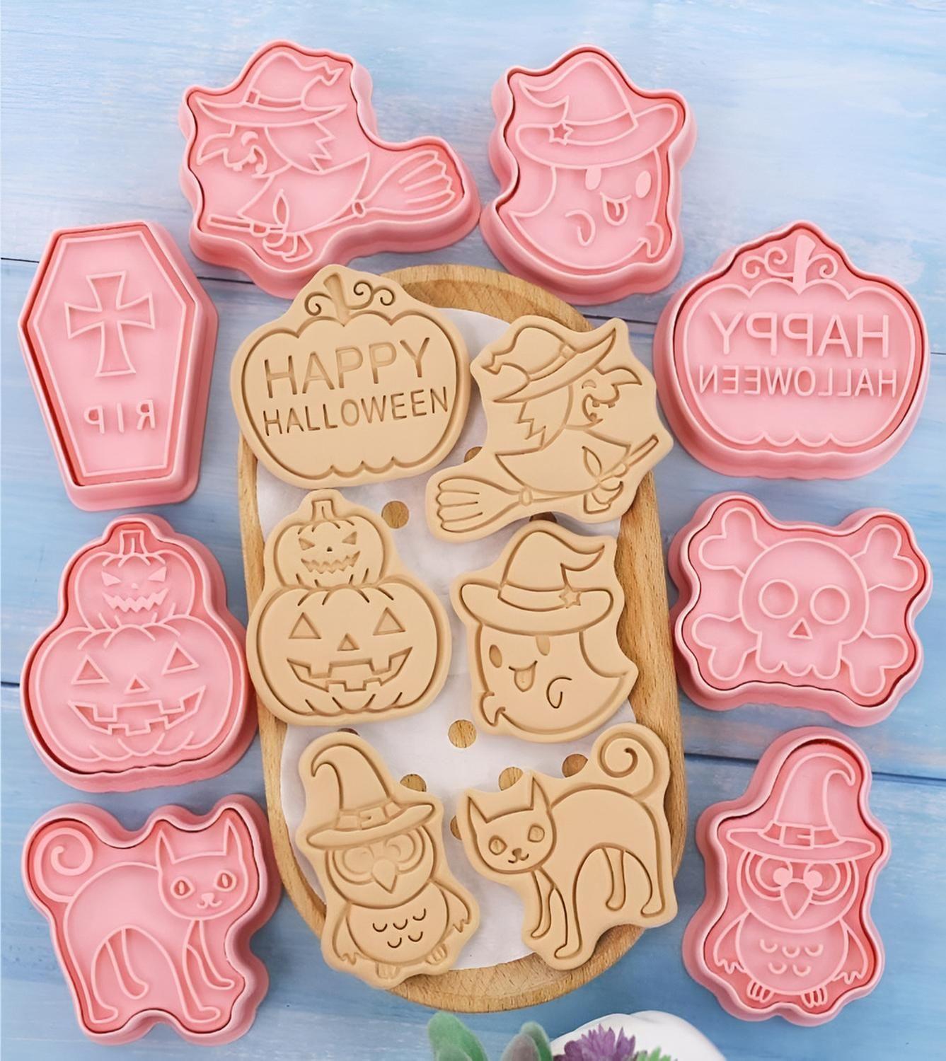 Pack X8 Molde Galleta Cortadores De Galletas De Halloween-5