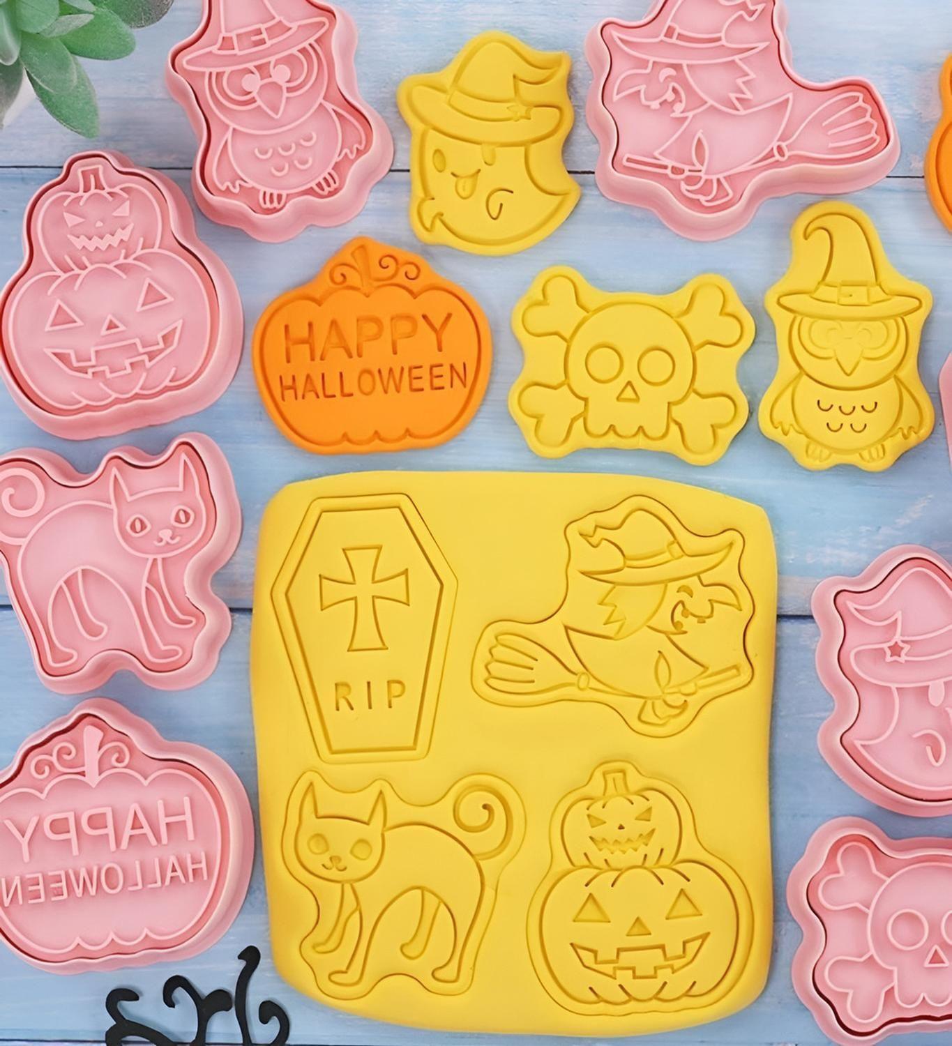 Pack X8 Molde Galleta Cortadores De Galletas De Halloween-6