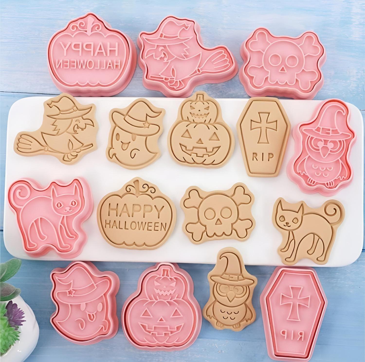 Pack X8 Molde Galleta Cortadores De Galletas De Halloween-8