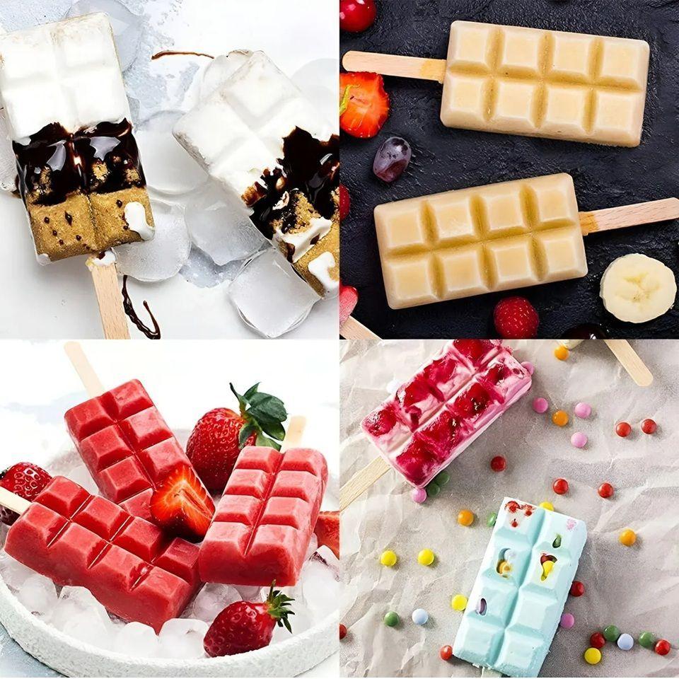 Pack X2 Molde De Silicona Para Helados Molde De Helado 051 Color Blanco moldes de silicona-5