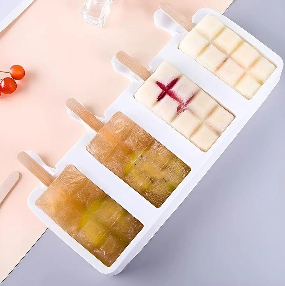Pack X2 Molde De Silicona Para Helados Molde De Helado 051 Color Blanco moldes de silicona-6