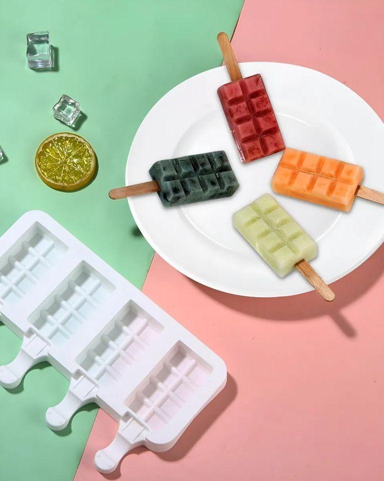 Pack X2 Molde De Silicona Para Helados Molde De Helado 051 Color Blanco moldes de silicona-7