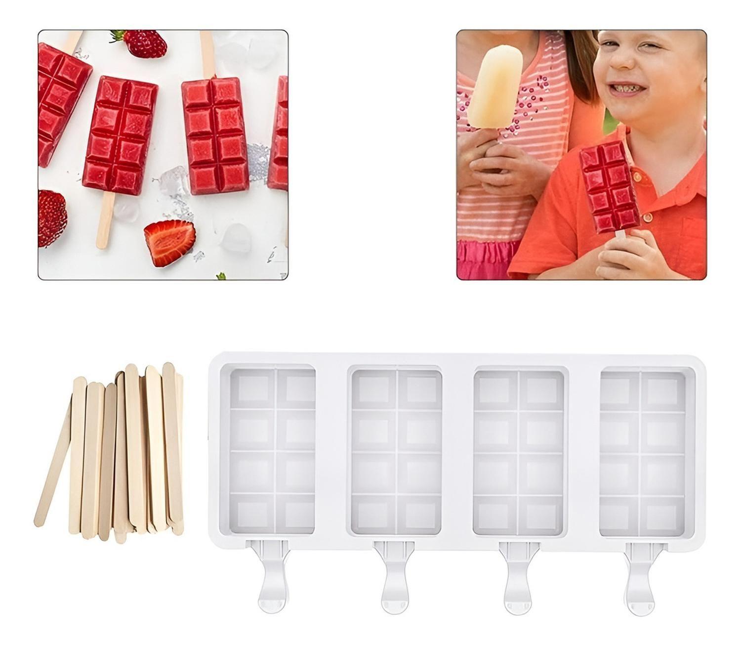 Pack X2 Molde De Silicona Para Helados Molde De Helado 051 Color Blanco Moldes De Silicona Reposteri-6