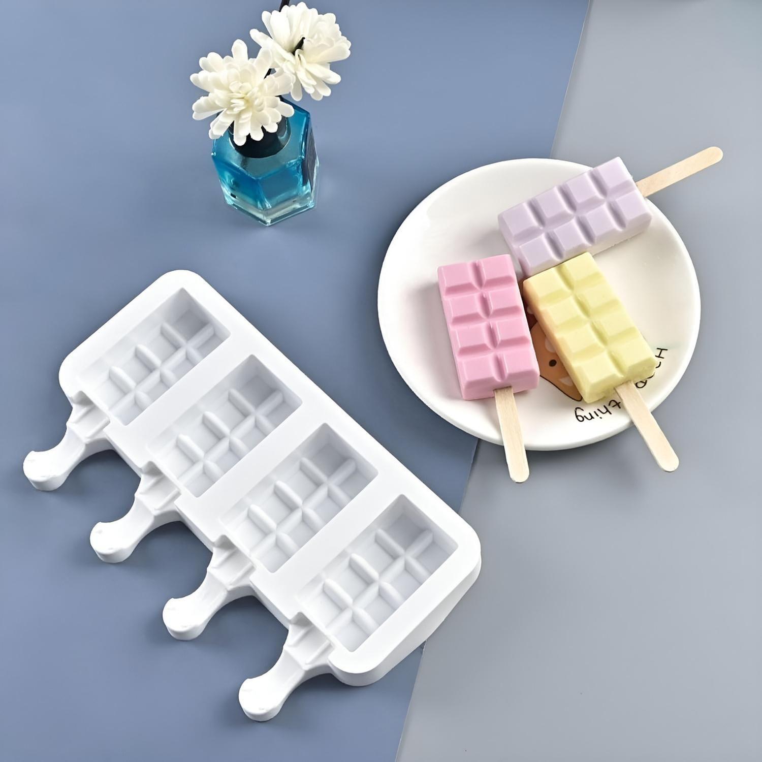 Pack X2 Molde De Silicona Para Helados Molde De Helado 051 Color Blanco Moldes De Silicona Reposteri-7