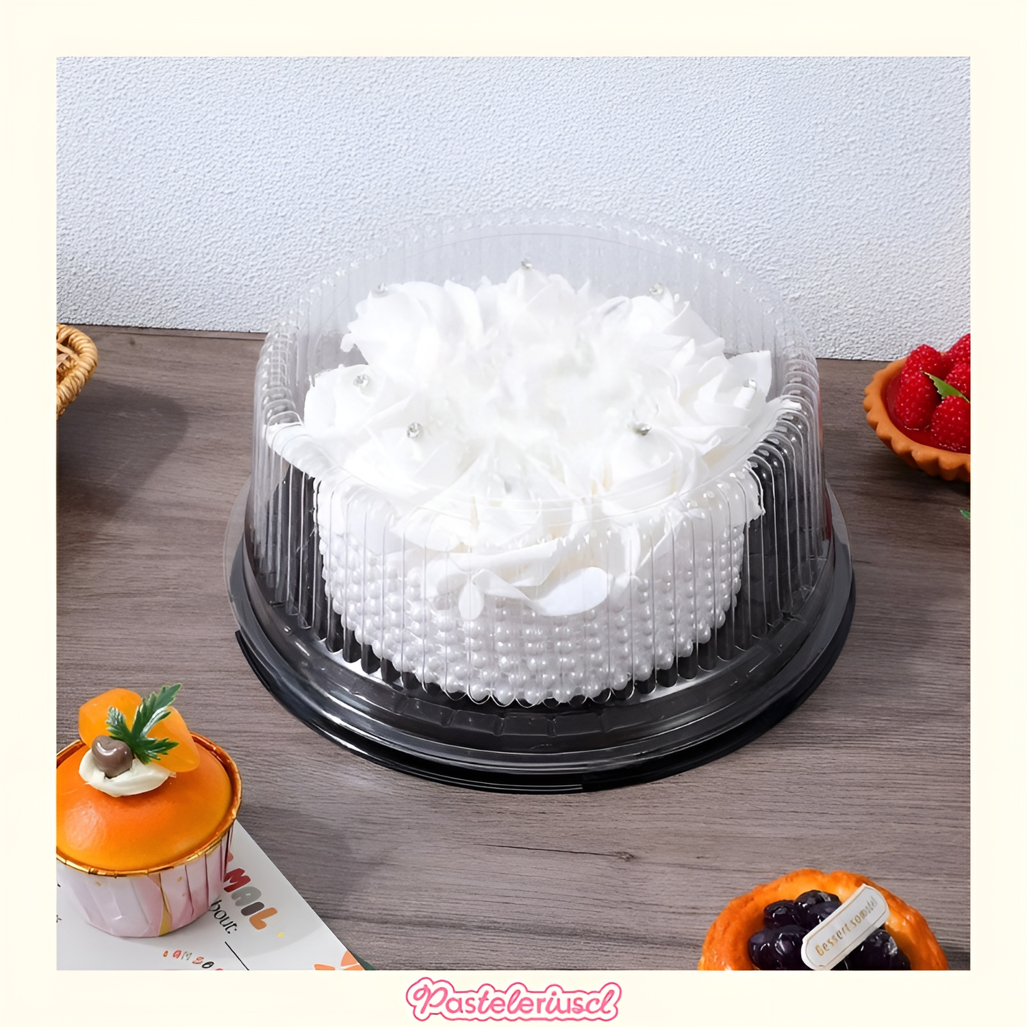 50 bandejas para tortas porta cupcakes soporte torta 22x13cm-8