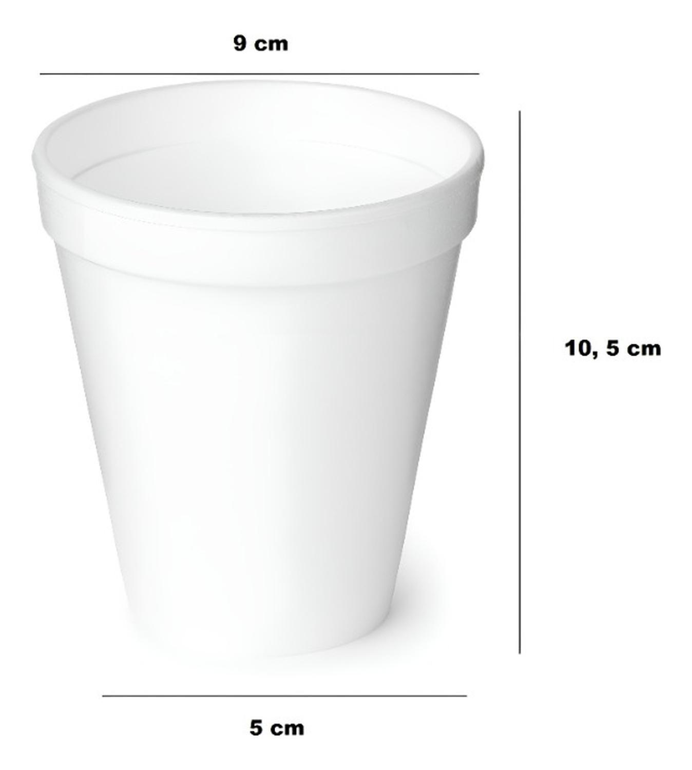 50 Vasos Desechables Plumavit Termico Vaso Cafe 10oz 296ml Blanco 8983-2