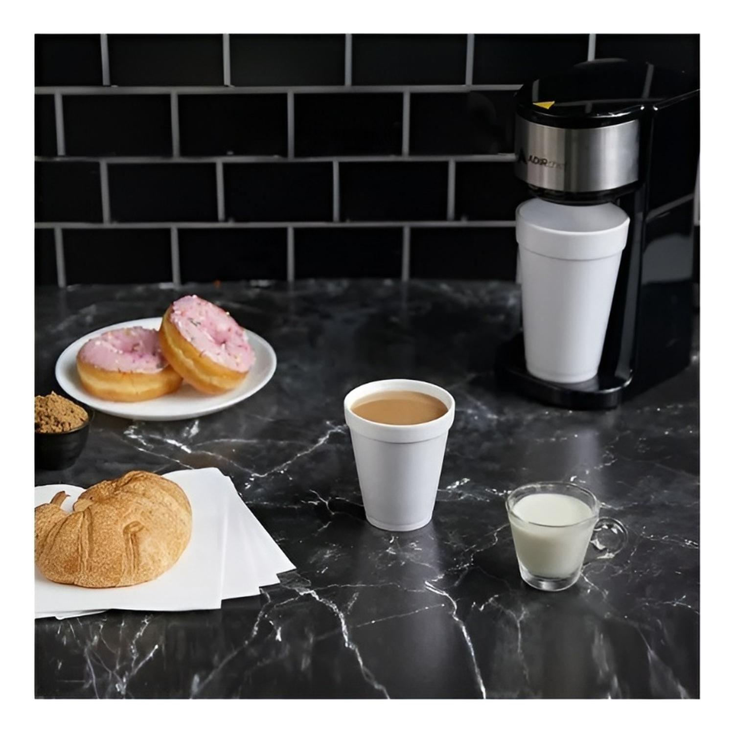 50 Vasos Desechables Plumavit Termico Vaso Cafe 10oz 296ml Blanco 8983-9
