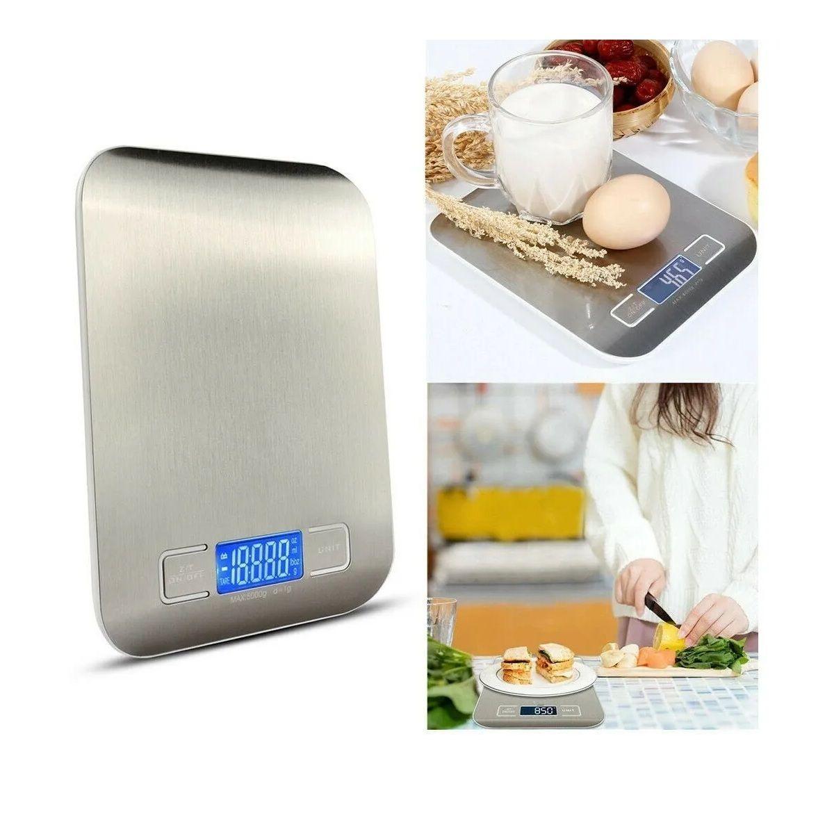 Balanza Digital Multiuso Pesa Digital Bascula Digital 299 Plateado 5 Kg-4