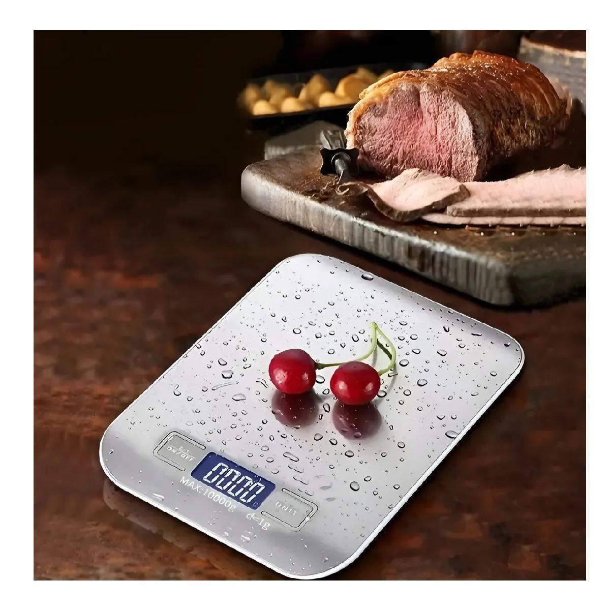 Balanza Digital Multiuso Pesa Digital Bascula Digital 299 Plateado 5 Kg-7