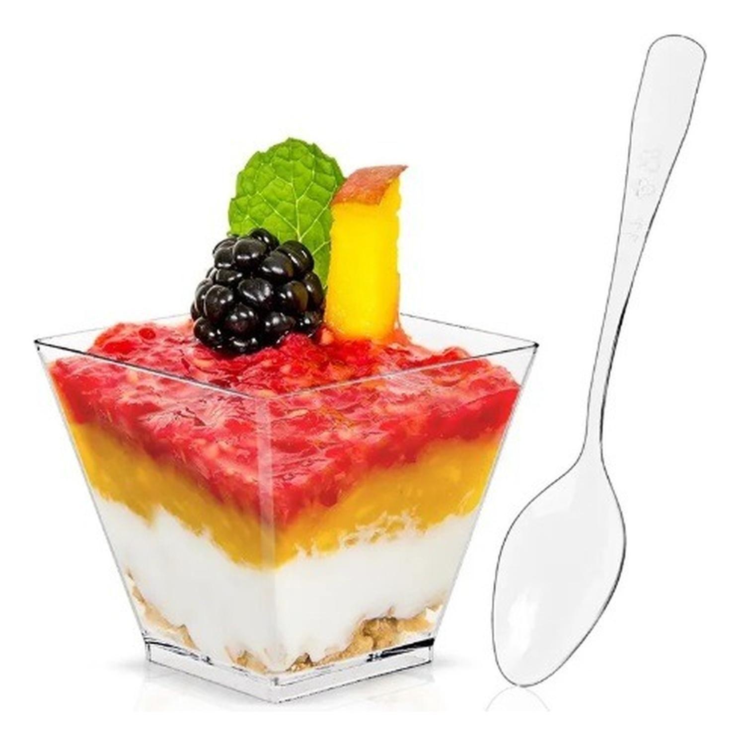 50 Cucharas Helado Cucharas Postres Cucharas Desechables-4