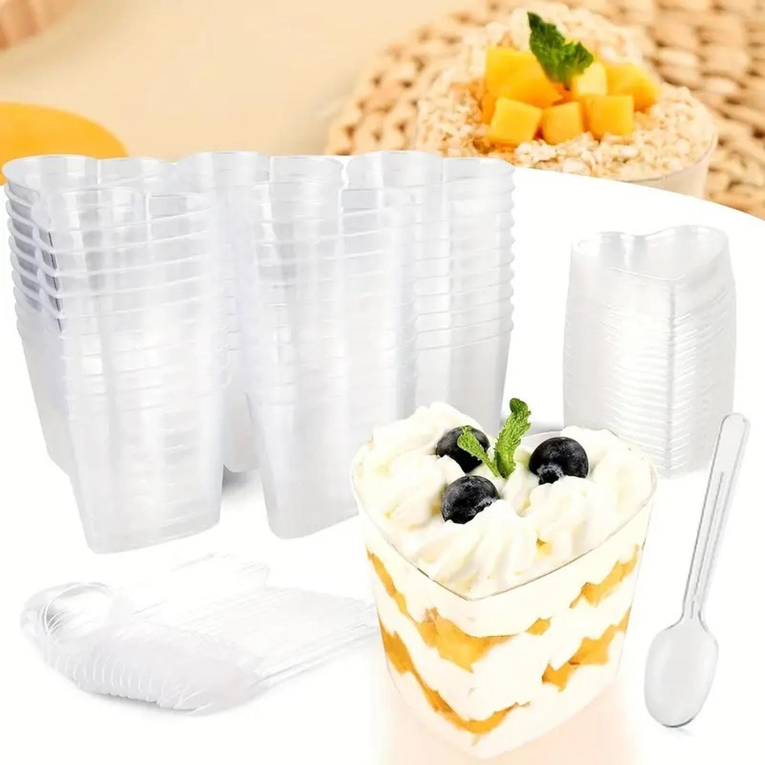 50 Cucharas Helado Cucharas Postres Cucharas Desechables-6