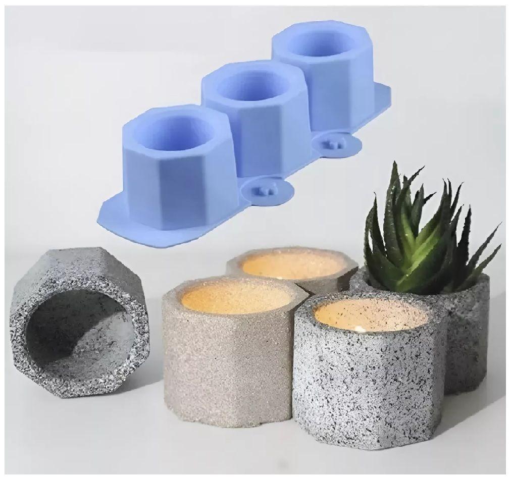 X3 Moldes De Silicona Maceta Yeso  x3-111056-5