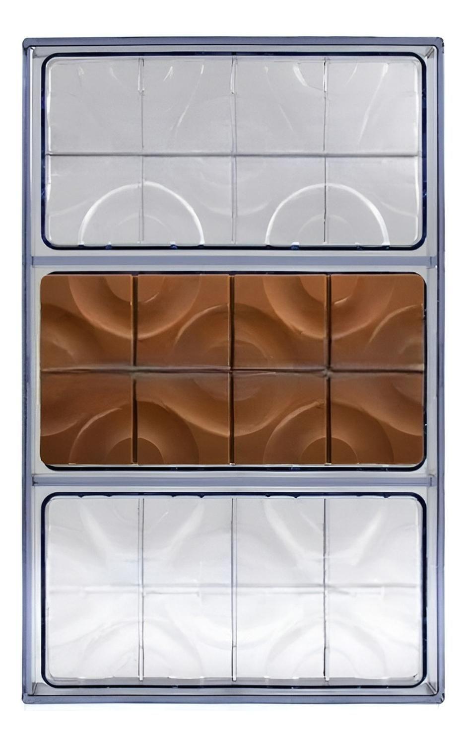 4x Moldes Chocolate Policarbonato Circulos 3 Cav Molde De Chocolate Barra De Chocolate Moldes Para C-9