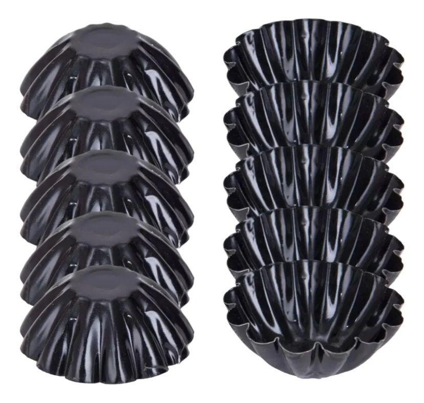 X24 Moldes Oscuros Mini Tarta 4,5 Cm Moldes Aluminio 4,5cm Molde Mini Tartaleta Molde Aluminio Molde-4