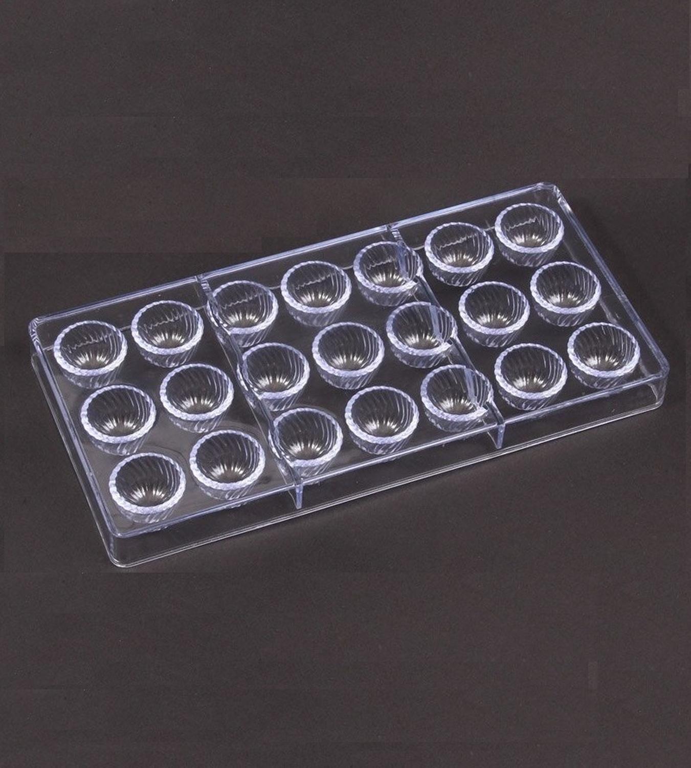 2 Moldes Chocolate Moldes De Chocolate Policarbonato Trufa Gris-5