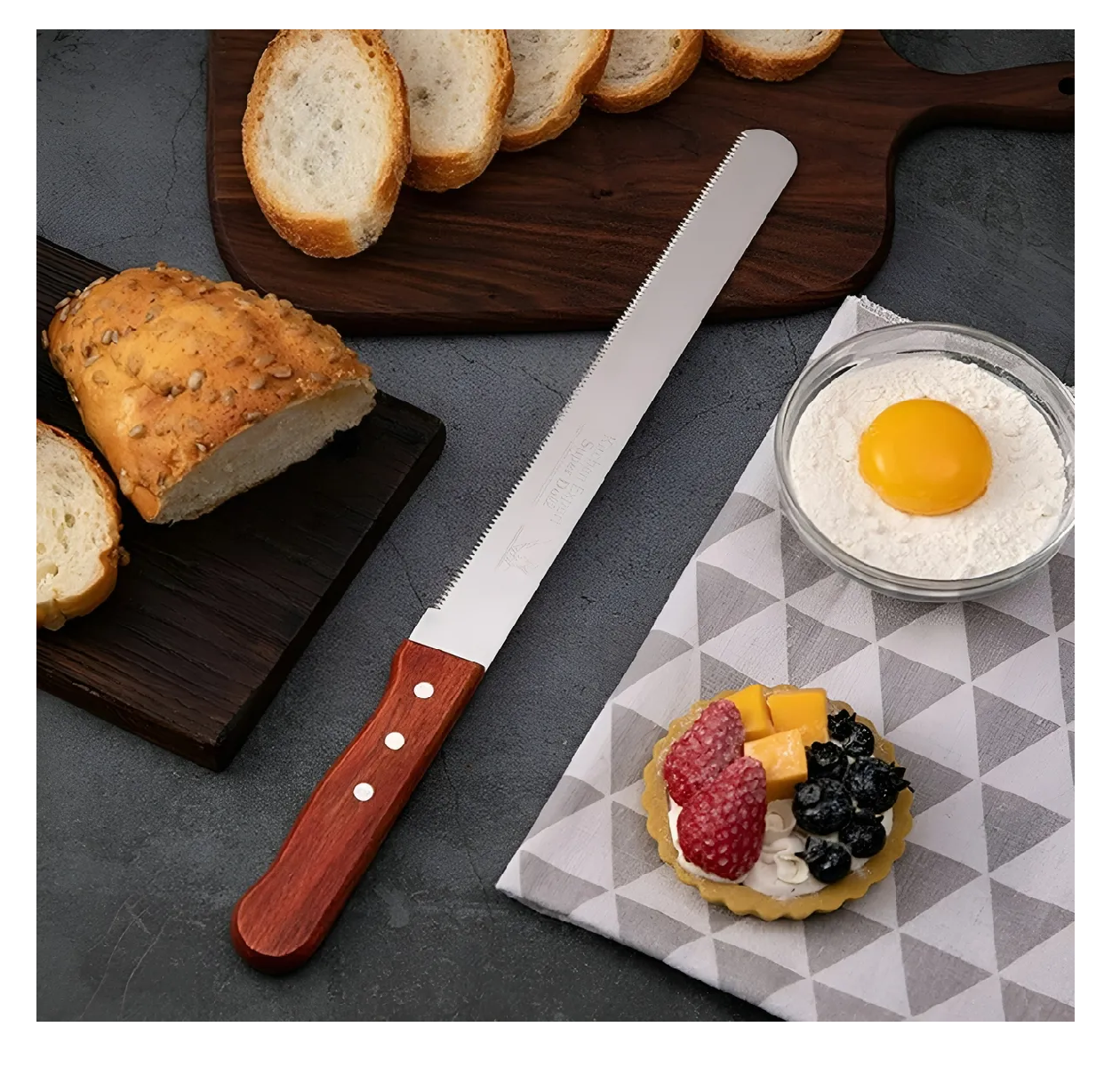 Cuchillo De Cocina Cuchillo Sierra Cuchillos Reposteria 20cm-6