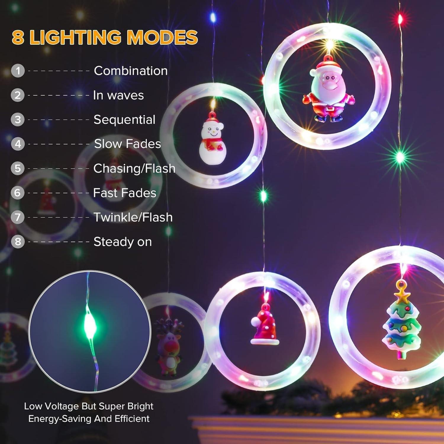 [113011] Cascada Guirnaldas Navidad Luces Guirnalda Luces Navideñas Multicolor-1