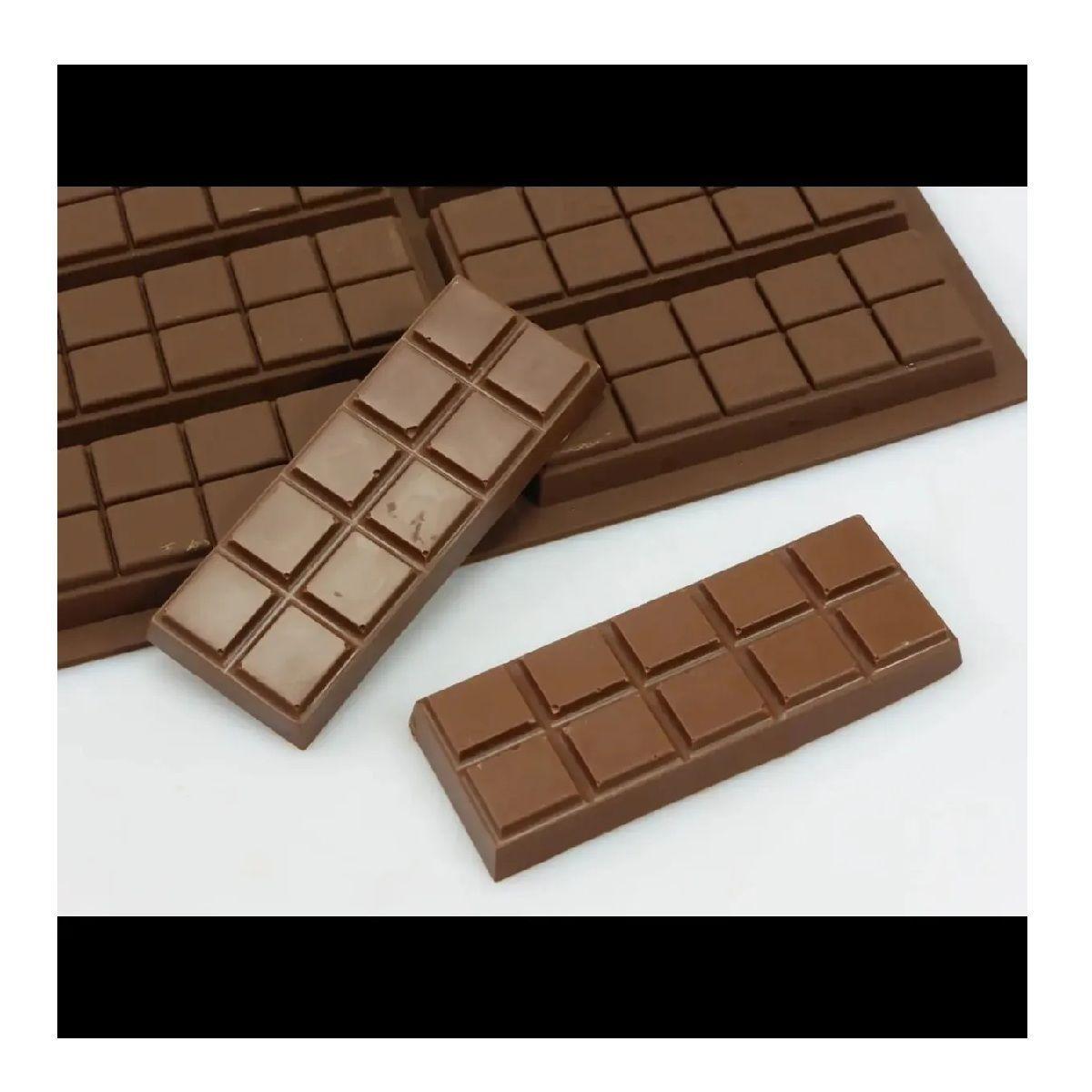 Moldes De Chocolate Moldes Barra De Chocolate Silicona 6066 Marrón-5
