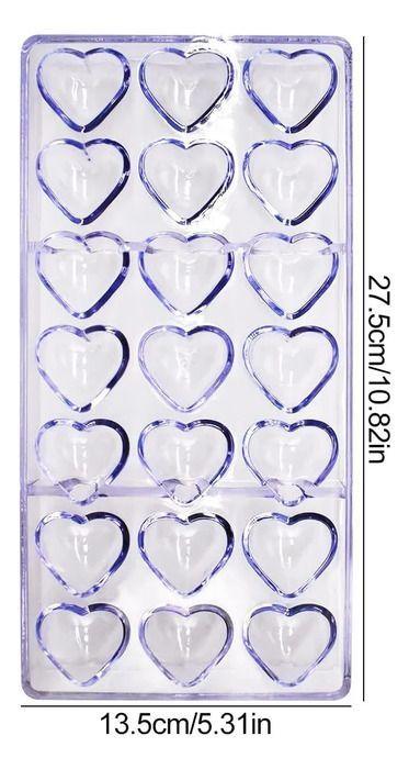 2 Moldes Chocolate Rosas + Moldes Policarbonato Corazon-3