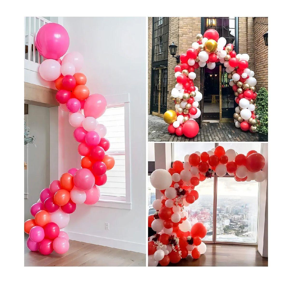 PasteleriaCL redondo de 25cm pack 25 set de cumpleaños globos metalizado color rojo 100934-3