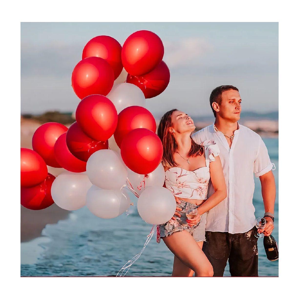 PasteleriaCL redondo de 25cm pack 25 set de cumpleaños globos metalizado color rojo 100934-4