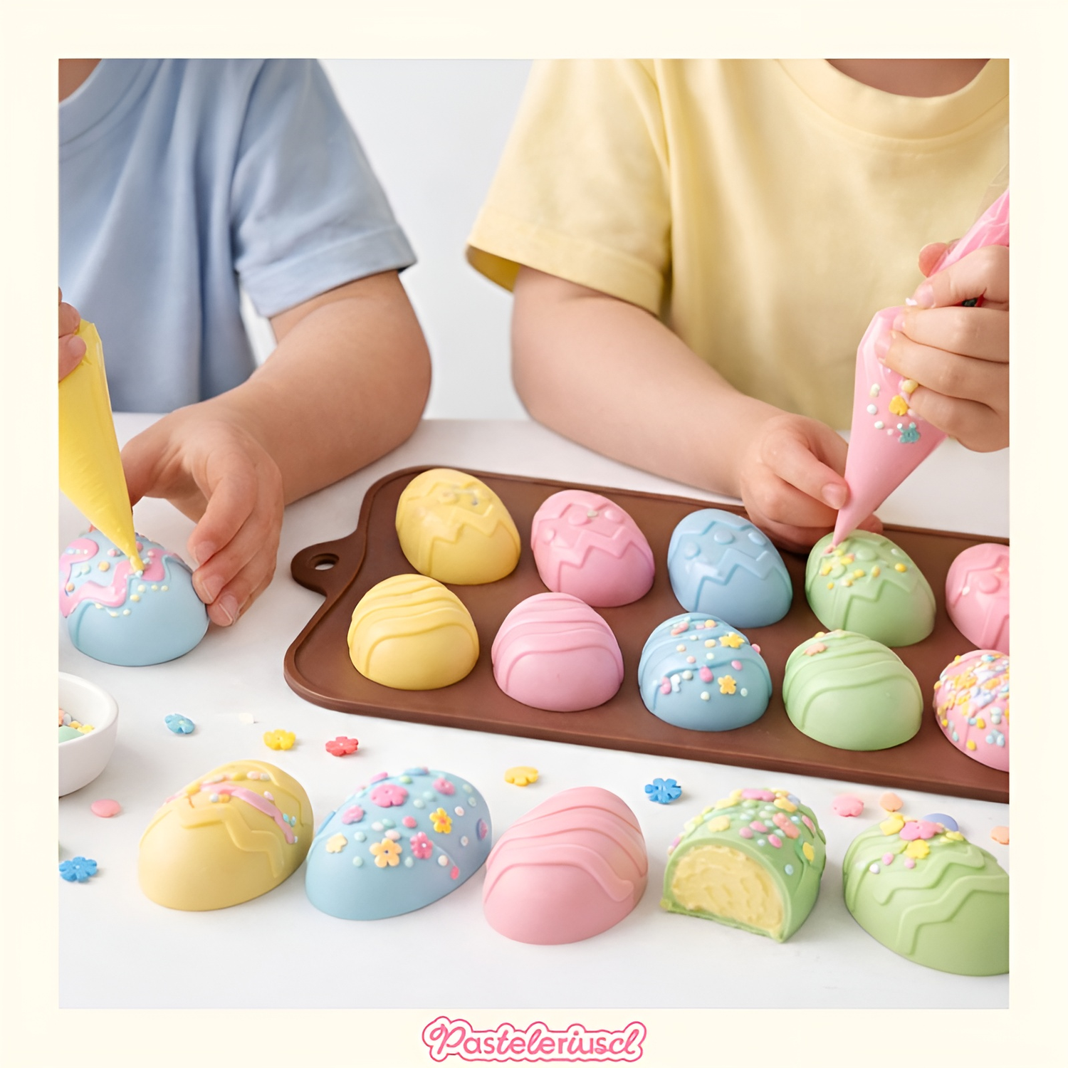 Moldes De Huevitos 3d Molde De Silicona En Forma De Huevo Para Chocolate Moldes Antiadherentes-4