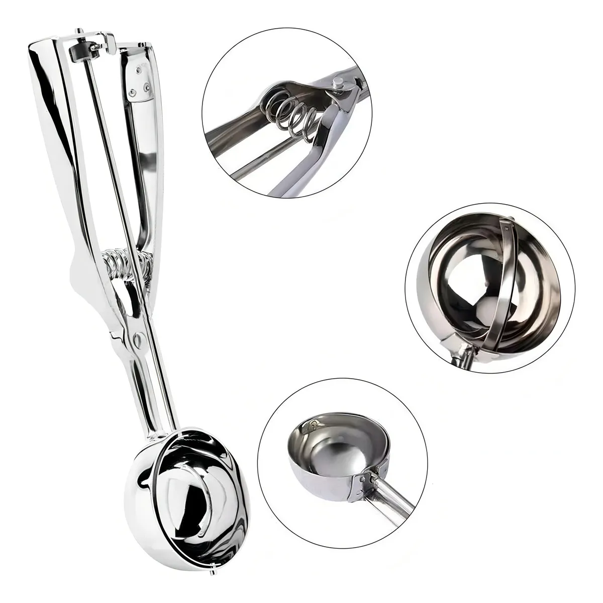 3 Cucharas Helado Porcionadora Cuchara Helado Cuchara De Helado Bola De Helado 5cm cuchara-4