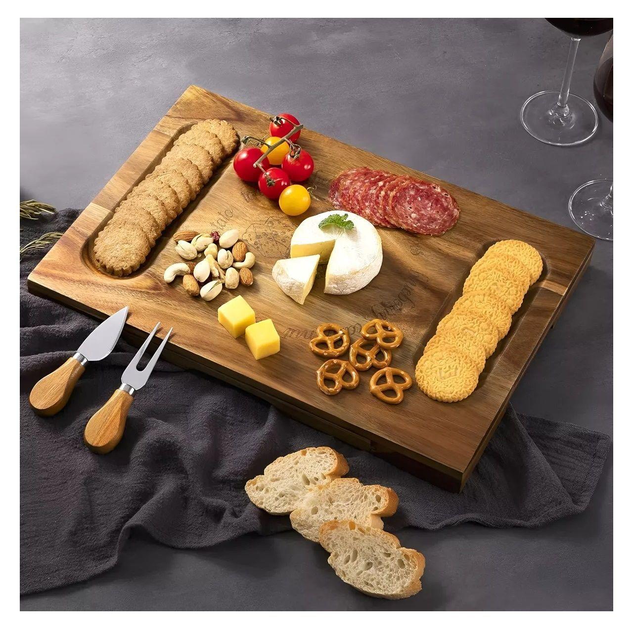 Tabla Rustica Tablas Para Queso Madera 41cm-3