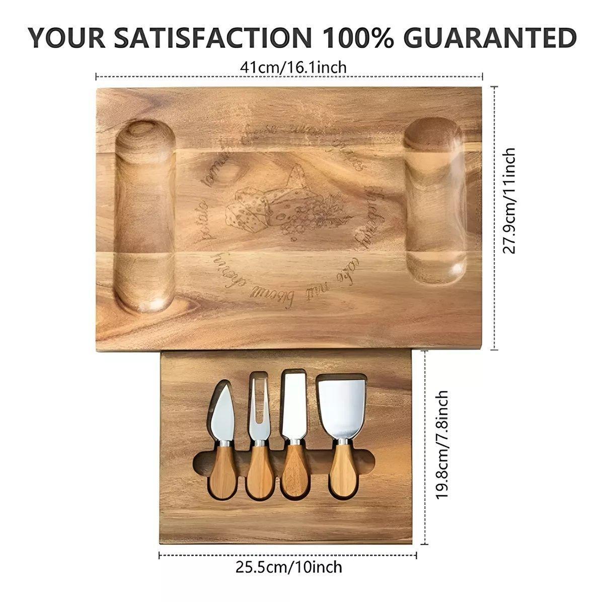 Tabla Rustica Tablas Para Queso Madera 41cm-4