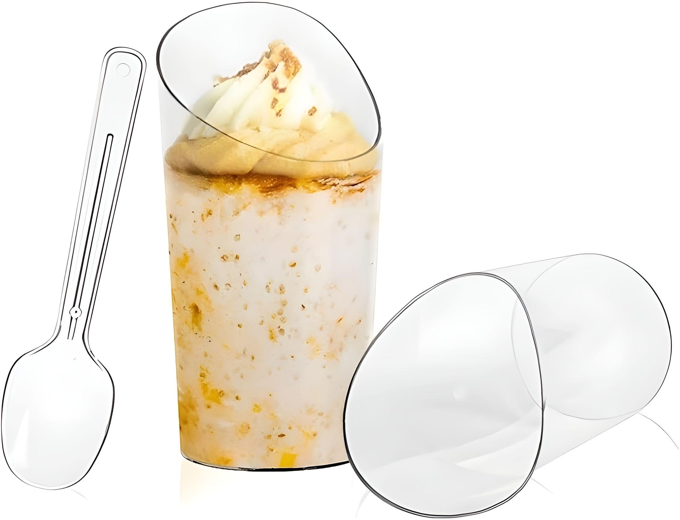 X200 Vasos Postres 60ml + 250 Cucharas Postres Desechables-4