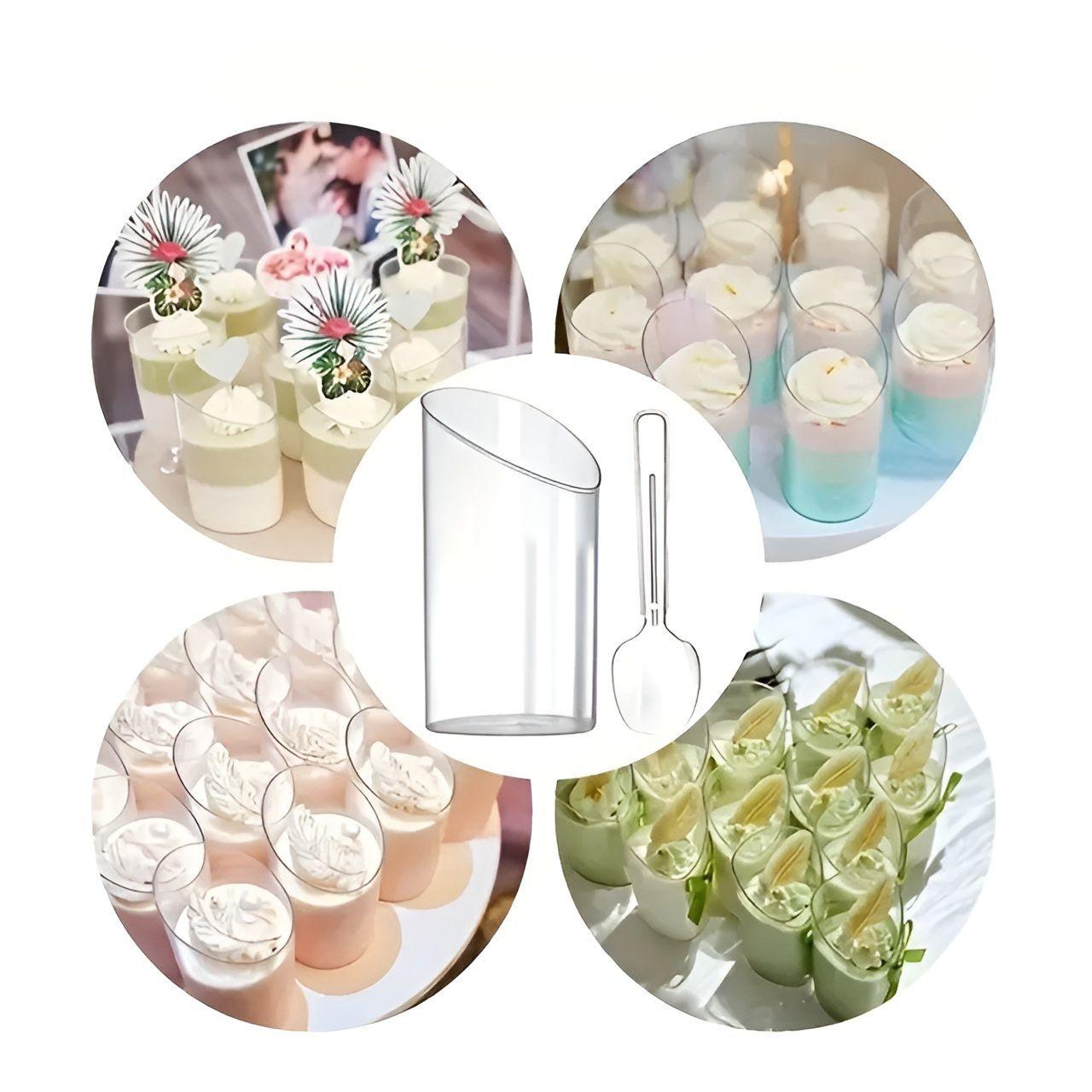 X200 Vasos Postres 60ml + 250 Cucharas Postres Desechables-6