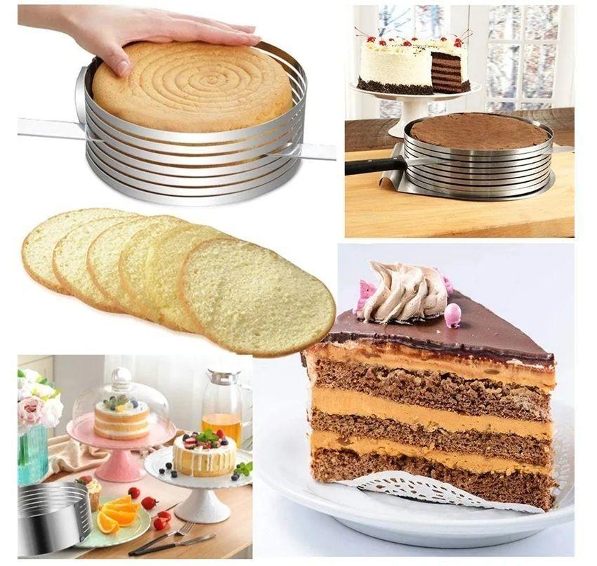 Cortador De Bizcocho Cortador De Torta Molde Para Cortar Bizcocho 30 cm + 1 Cuchillo Sierra 47cm-7