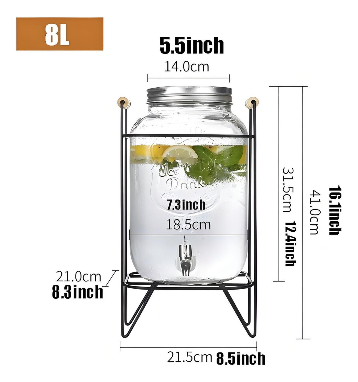 Dispensador De Bebidas Con Atril Dispensadores De Jugos 8l-1
