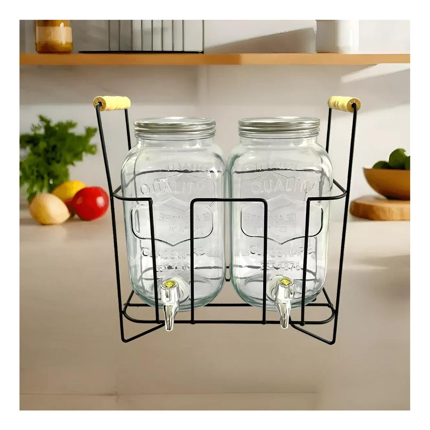 Dispensador De Bebidas Con Atril Dispensadores Dobles 3.8l-2