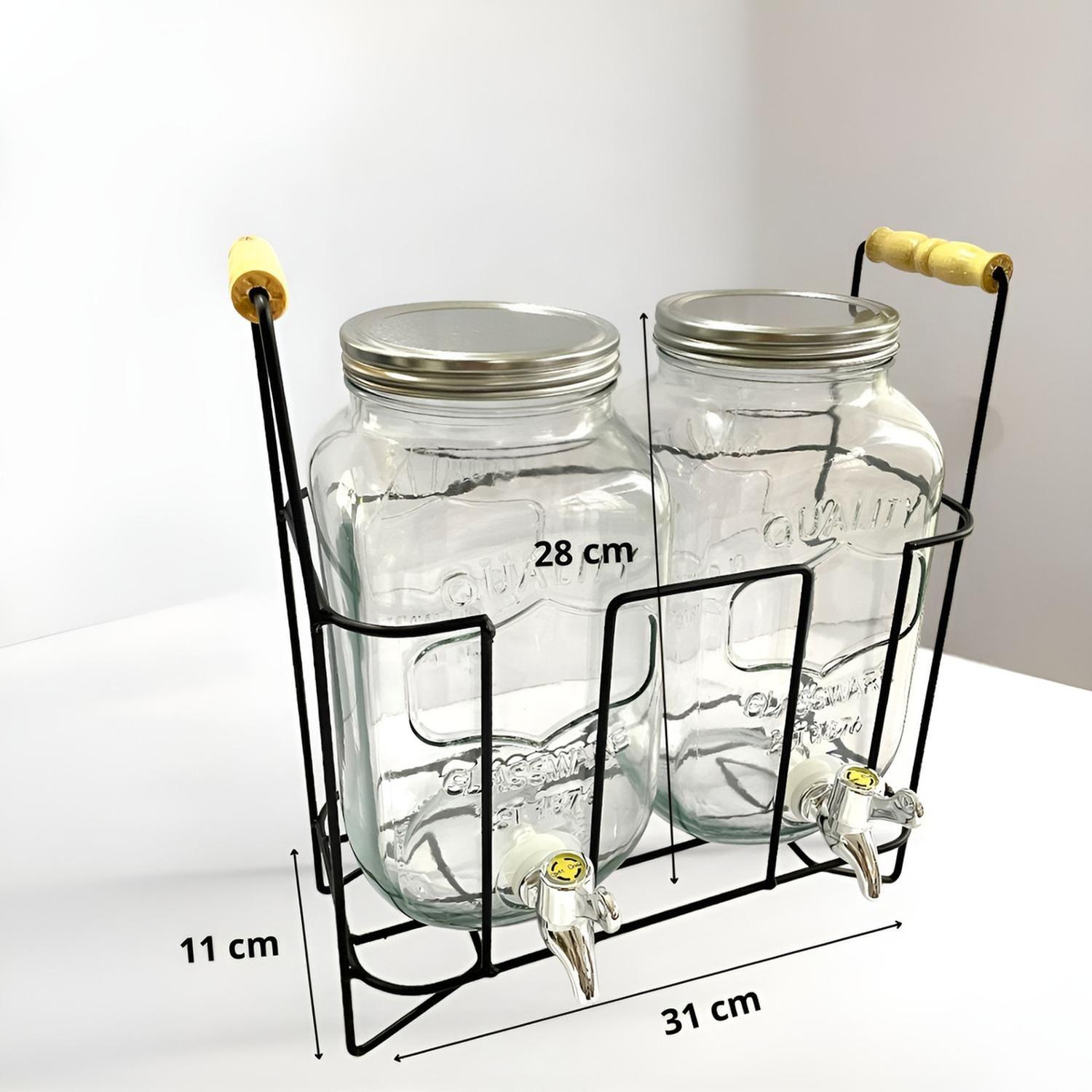 Dispensador De Bebidas Con Atril Dispensadores Dobles 3.8l-6