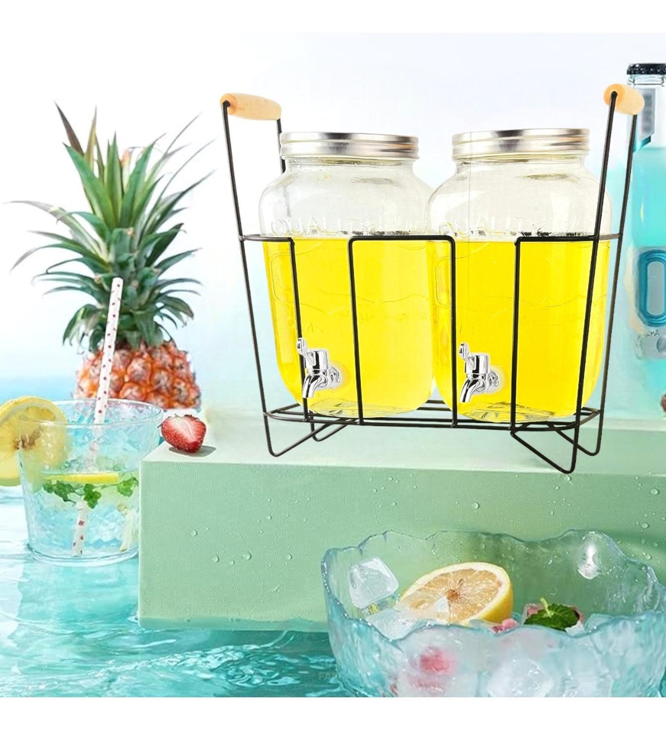 Dispensador De Bebidas Con Atril Dispensadores Dobles 3.8l-8