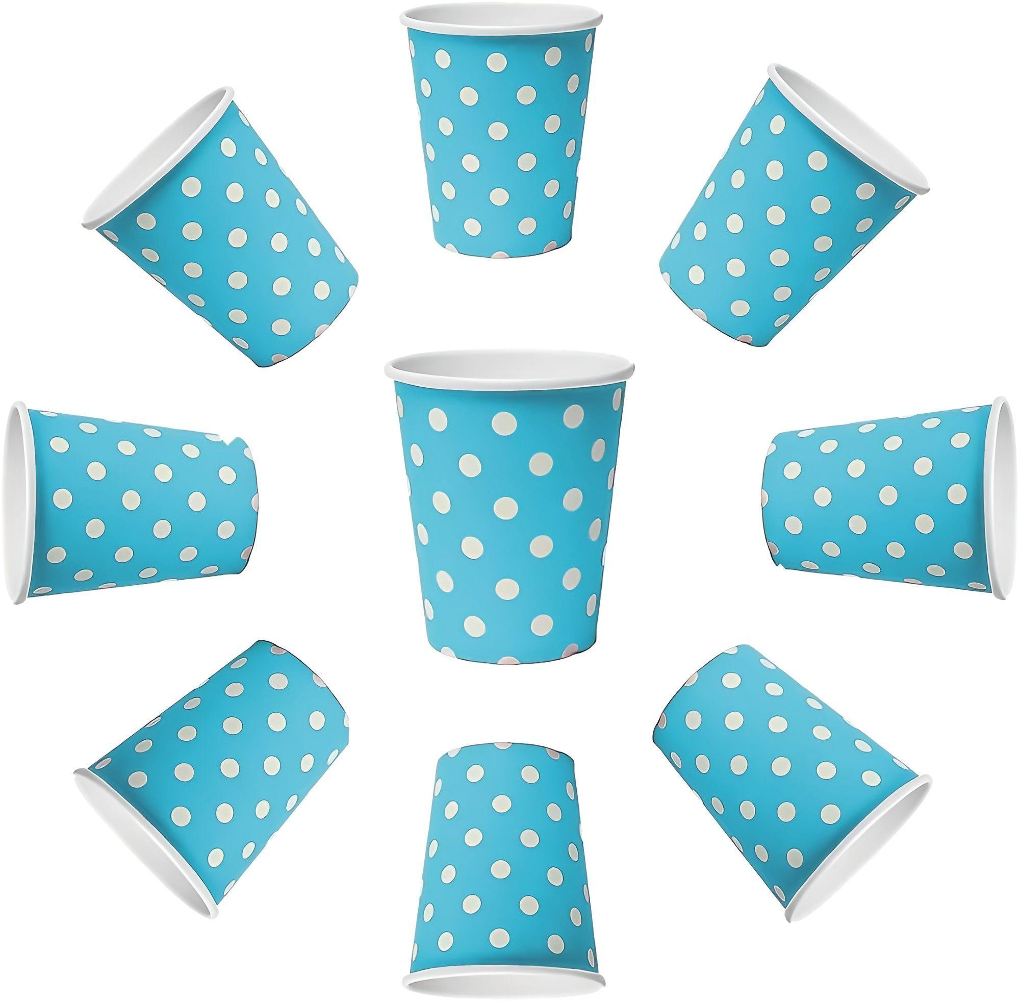10 Vasos Desechables Decoración Cumpleaños Desechables Azul-5