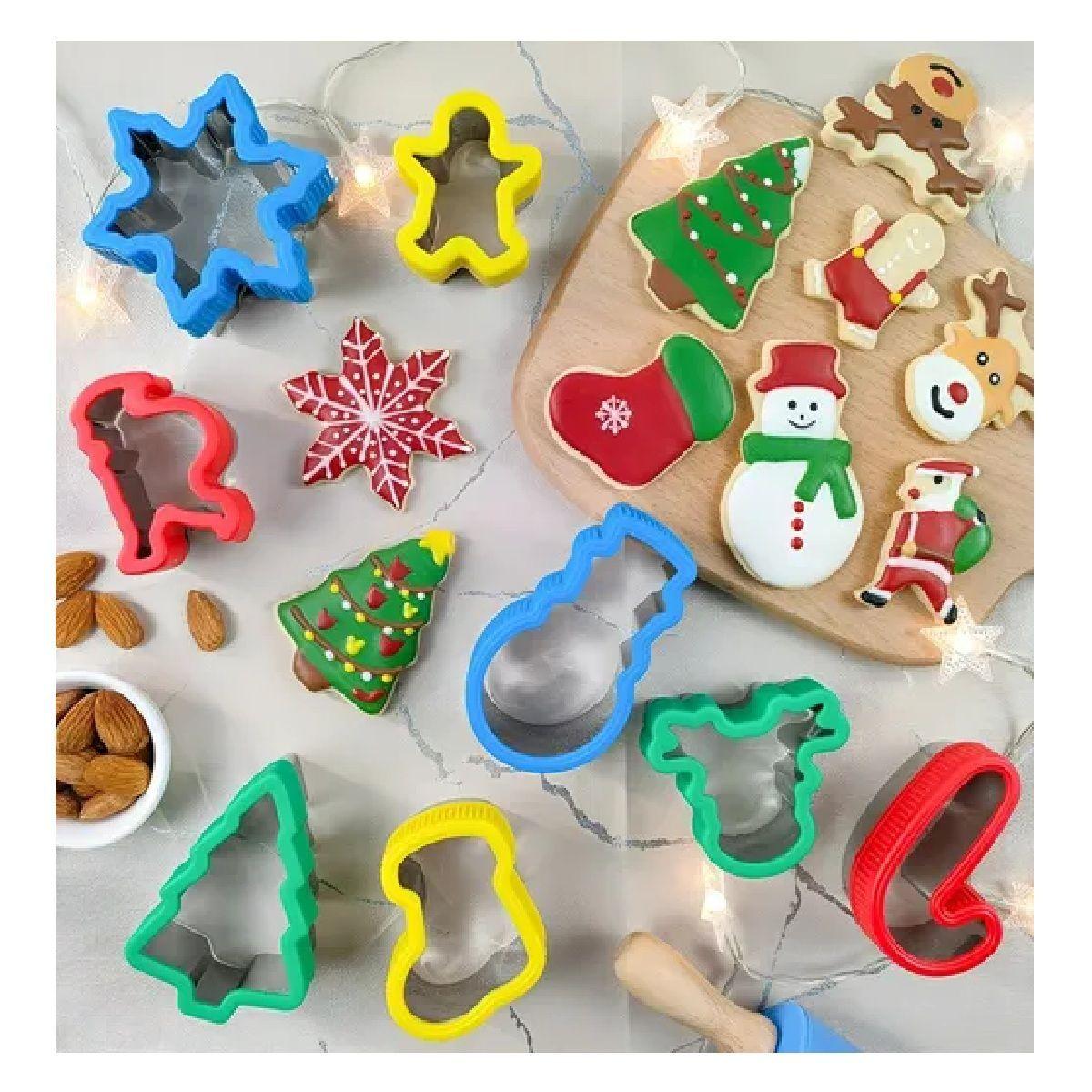 Pack X15 Moldes Para Galletas Navideñas Cortadores Galletas-4