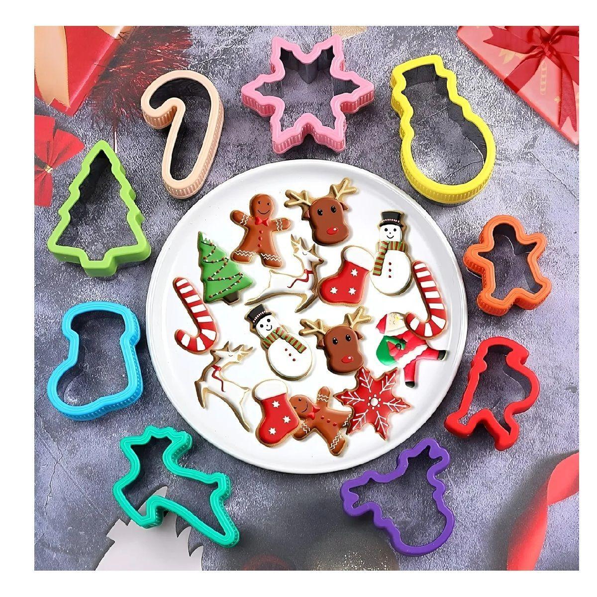Pack X15 Moldes Para Galletas Navideñas Cortadores Galletas-6