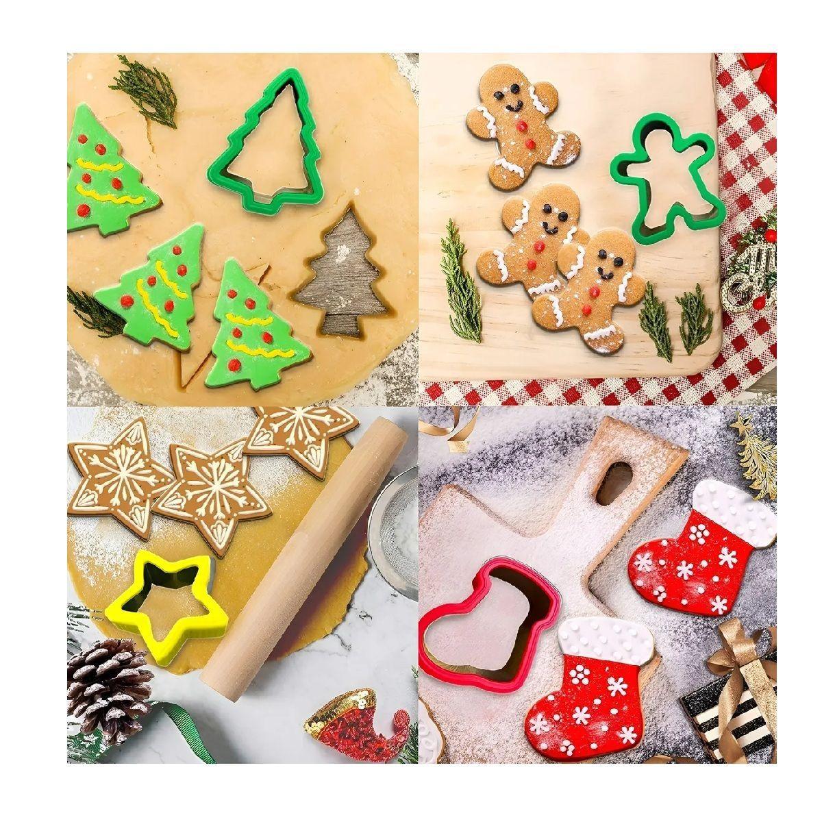 Pack X15 Moldes Para Galletas Navideñas Cortadores Galletas-7