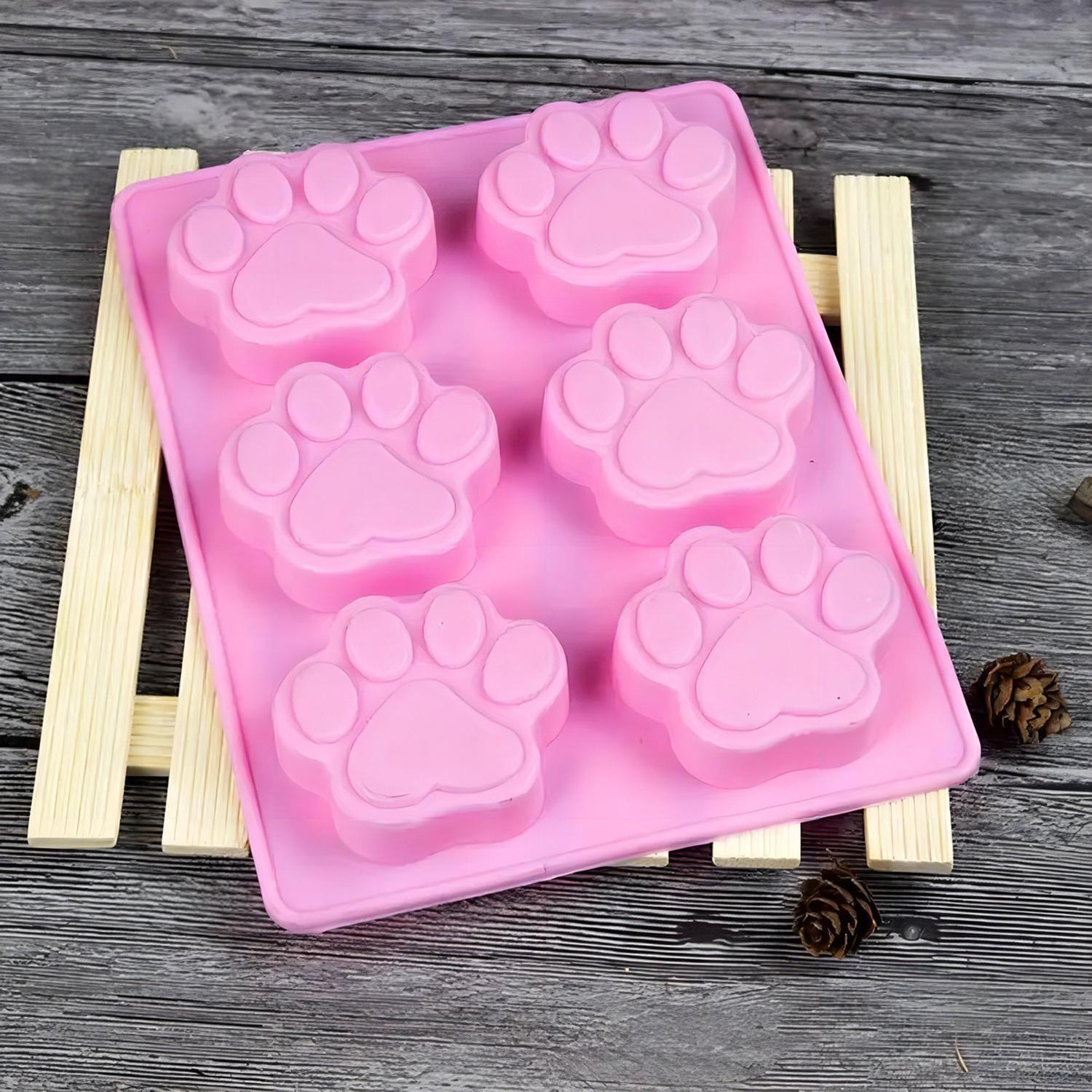 2 Molde Silicona Huella Moldes De Silicona Mascota Pata 6cav Insumos Reposteria Patitas De Perro Mol-9