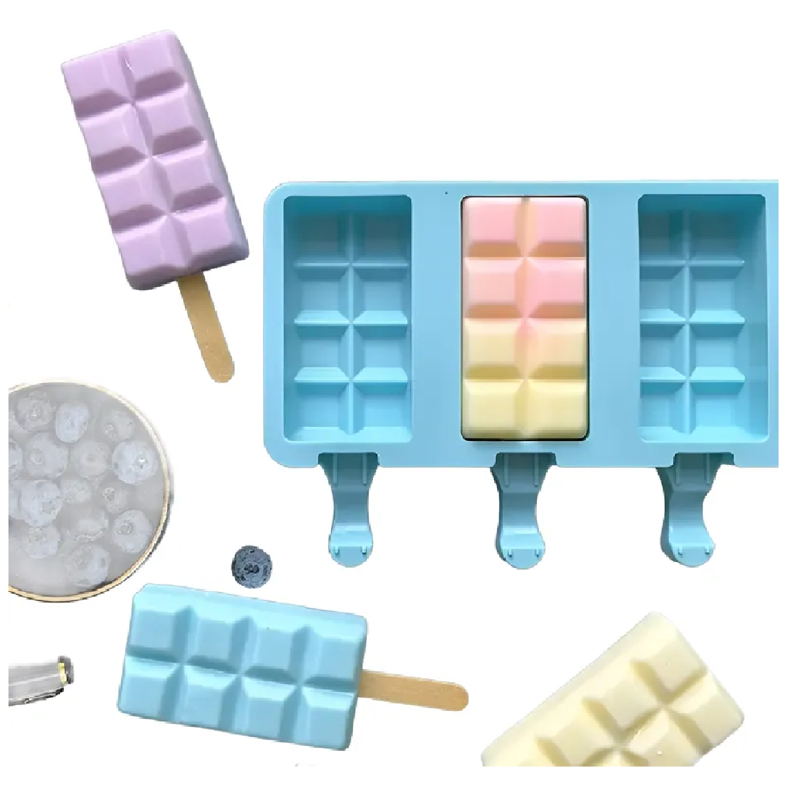Pack X2 Molde De Silicona Para Helados Molde De Helado 051 MULTICOLOR -3